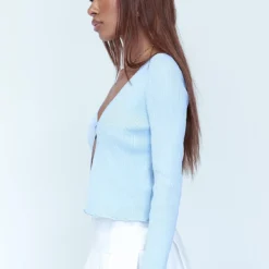 Princess Polly Elbridge Long Sleeve Top Blue -Cheap Clothifyx Store 3 7b122baf 2d2a 4da0 b473 84cbc2f7964b