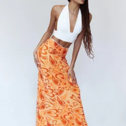 Princess Polly Flashing Lights Maxi Skirt Orange -Cheap Clothifyx Store 3 e87b7d60 bbac 4d00 a4ab e65d53804a3a
