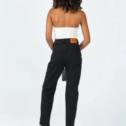 Princess Polly Harrow Straight Leg Denim Jeans Black -Cheap Clothifyx Store 4 modelinfo Cindy us4 e36eef9a 9cb3 4c1d b519 a315e4a89d2b