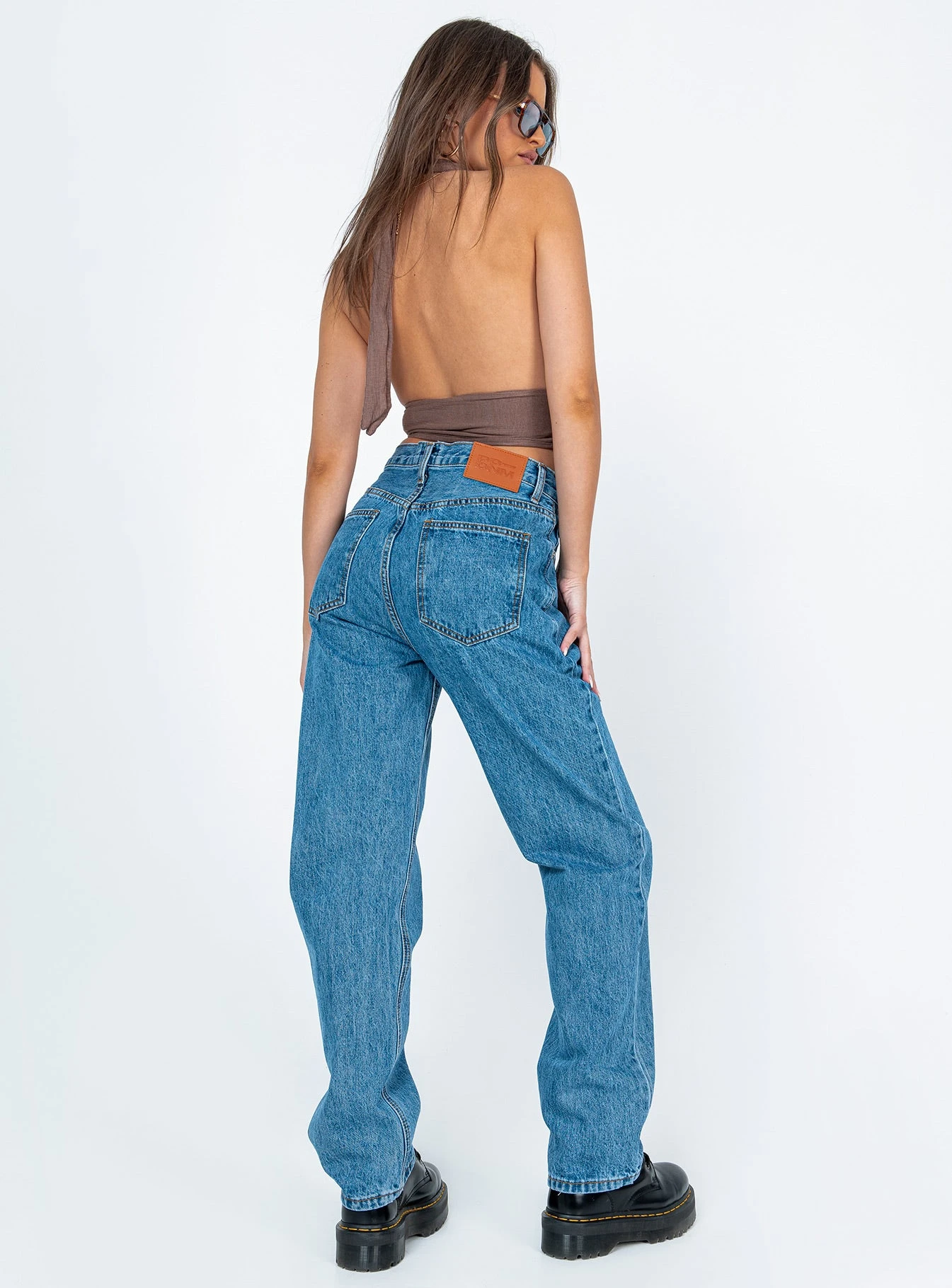 Princess Polly Holly Asymmetric Straight Leg Jean Mid Wash Denim 9 Princess Polly Holly Asymmetric Straight Leg Jean Mid Wash Denim - Image 7