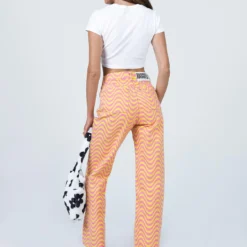 The Ragged Priest Wave Jean Pink & Yellow -Cheap Clothifyx Store 4 modelinfo Nat us2 15deae68 21e2 4f9b a851 80d347c55b4f