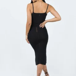 Princess Polly Abigail Midi Dress Black -Cheap Clothifyx Store 4 modelinfo christy us2 7080b585 3d29 4a02 8a6f 6df7469993e3