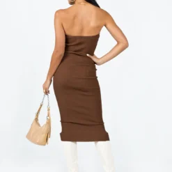 Princess Polly Paige Strapless Midi Dress Brown -Cheap Clothifyx Store 4 modelinfo christy us2 b24e9901 0e86 47d9 87af 70fb9db226f8