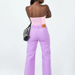 Princess Polly Rodrigo Denim Jeans Purple -Cheap Clothifyx Store 4 modelinfo cynthia us2 d0562457 e8d7 4459 9899 cc142ce415b0