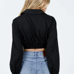 Princess Polly Zaxton Long Sleeve Top Black -Cheap Clothifyx Store 4 modelinfo elly us2 301dc5e2 9f25 4645 abe4 c55ecd11746f