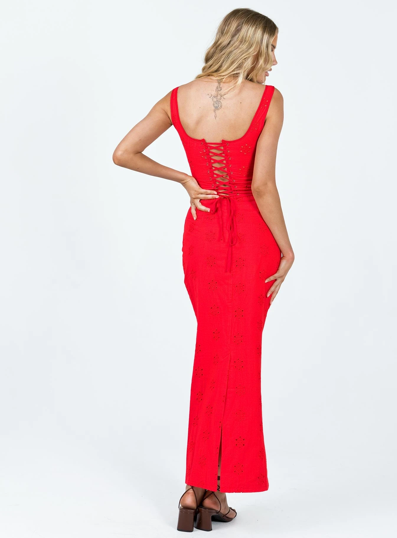 Princess Polly Flowerfields Maxi Skirt Red 7 Princess Polly Flowerfields Maxi Skirt Red - Image 5