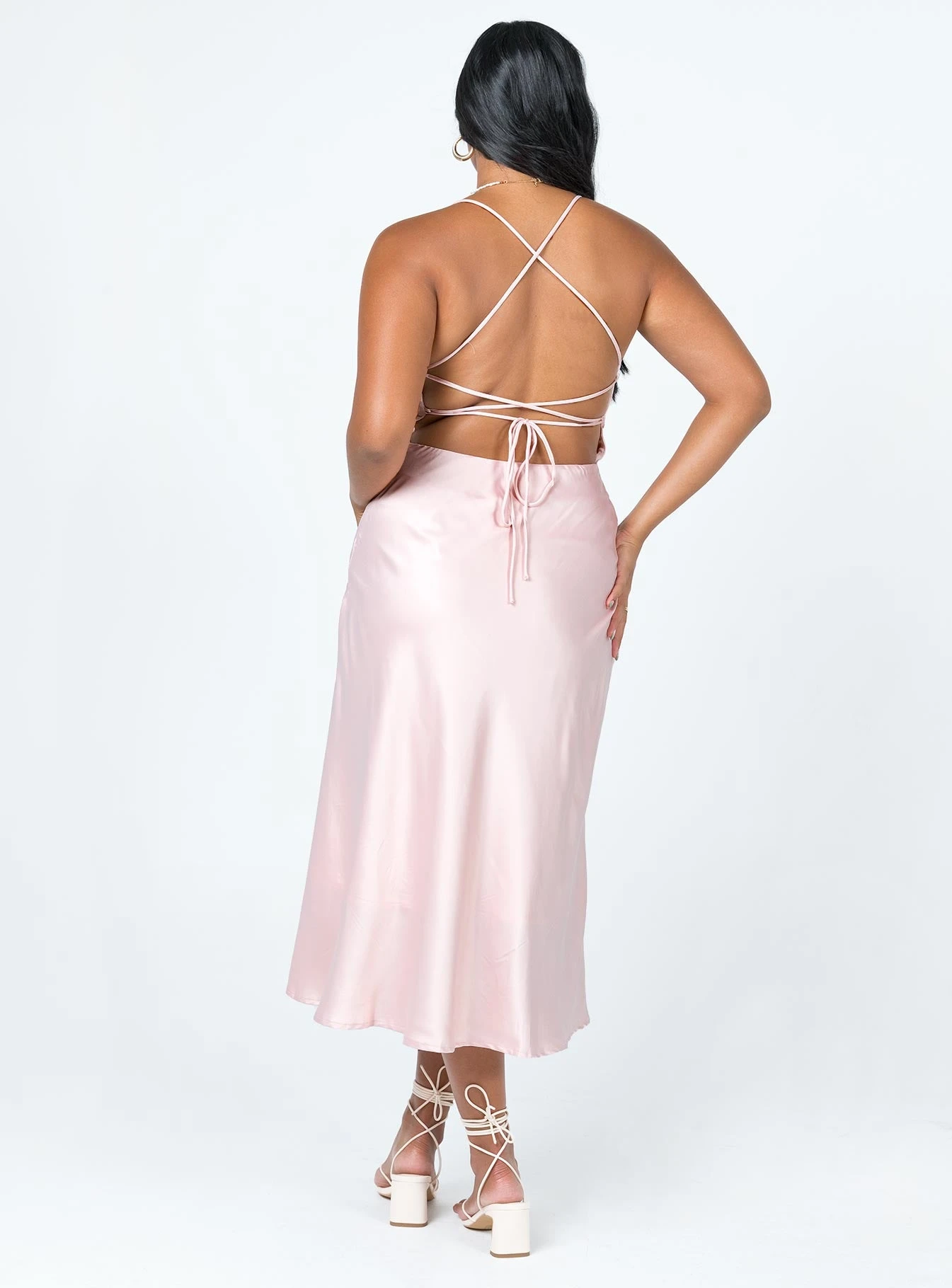 Celena Midi Dress Pink 6 Celena Midi Dress Pink - Image 4
