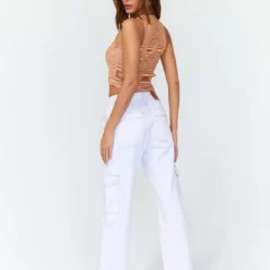 Princess Polly Utility Cargo Denim Jeans White -Cheap Clothifyx Store 4 43197651 041c 41e1 9497 b6da2571139d