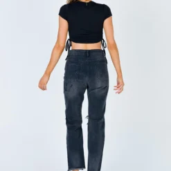 Princess Polly Erissa Knee Rip Jeans Washed Black Denim 11 Princess Polly Erissa Knee Rip Jeans Washed Black Denim -Cheap Clothifyx Store 4 70d909eb a94a 43ef 9ce4 9b8609ddf4a5