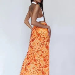 Princess Polly Flashing Lights Maxi Skirt Orange -Cheap Clothifyx Store 4 e9a3b138 5439 43ba be38 d0f454378d1d