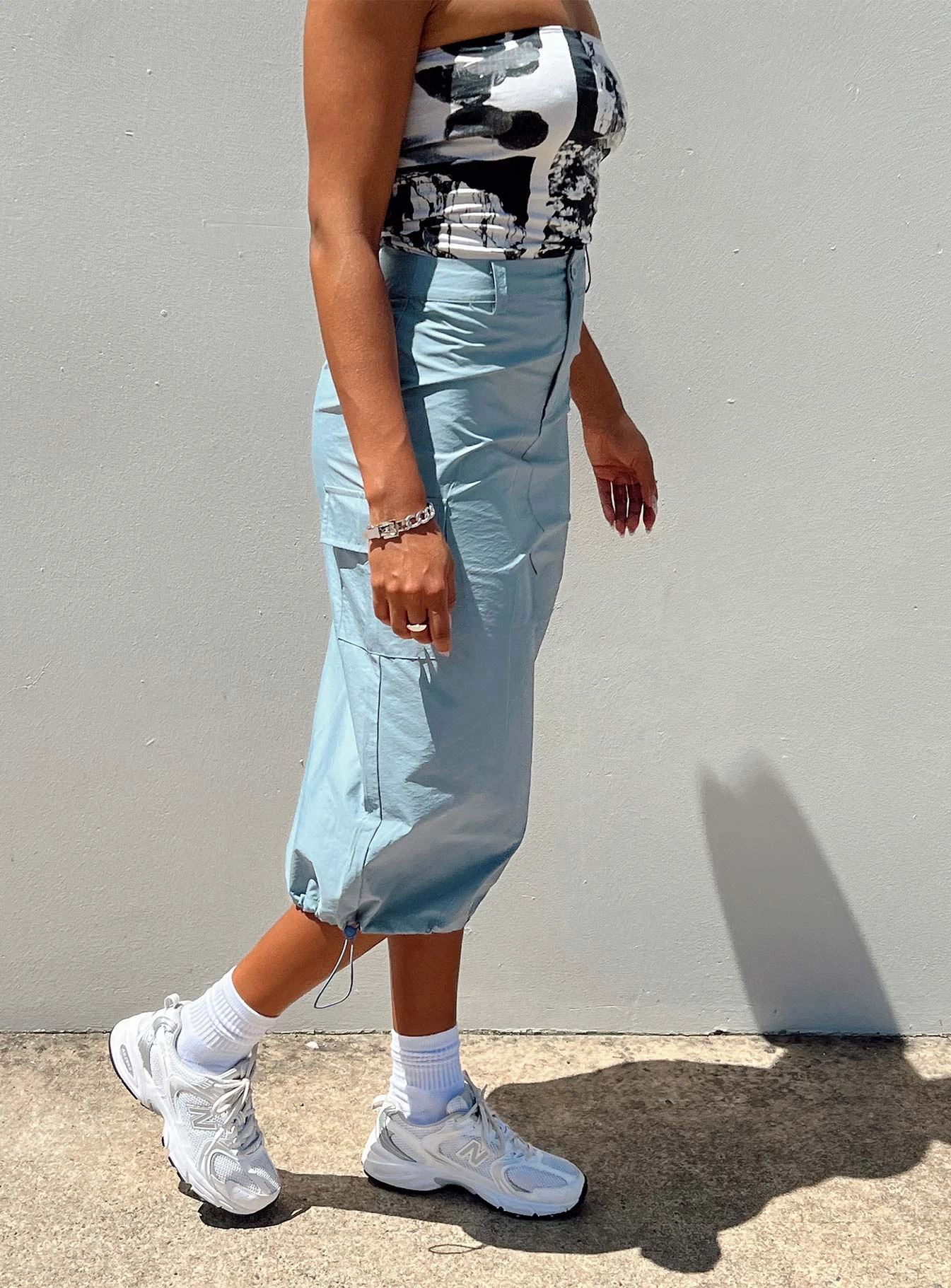 Princess Polly Tinba Midi Skirt Blue 8 Princess Polly Tinba Midi Skirt Blue - Image 6