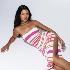 Princess Polly Laredo Stripe Midi Dress Pink -Cheap Clothifyx Store 5 modelinfo valentina us6 8ec93b45 2b5f 4909 a711 0330e03dd780