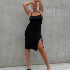 Princess Polly Adalee Midi Dress Black 13 Princess Polly Adalee Midi Dress Black -Cheap Clothifyx Store ADALEE MIDI DRESS BLACK THE LEIGH HEELS BLACK