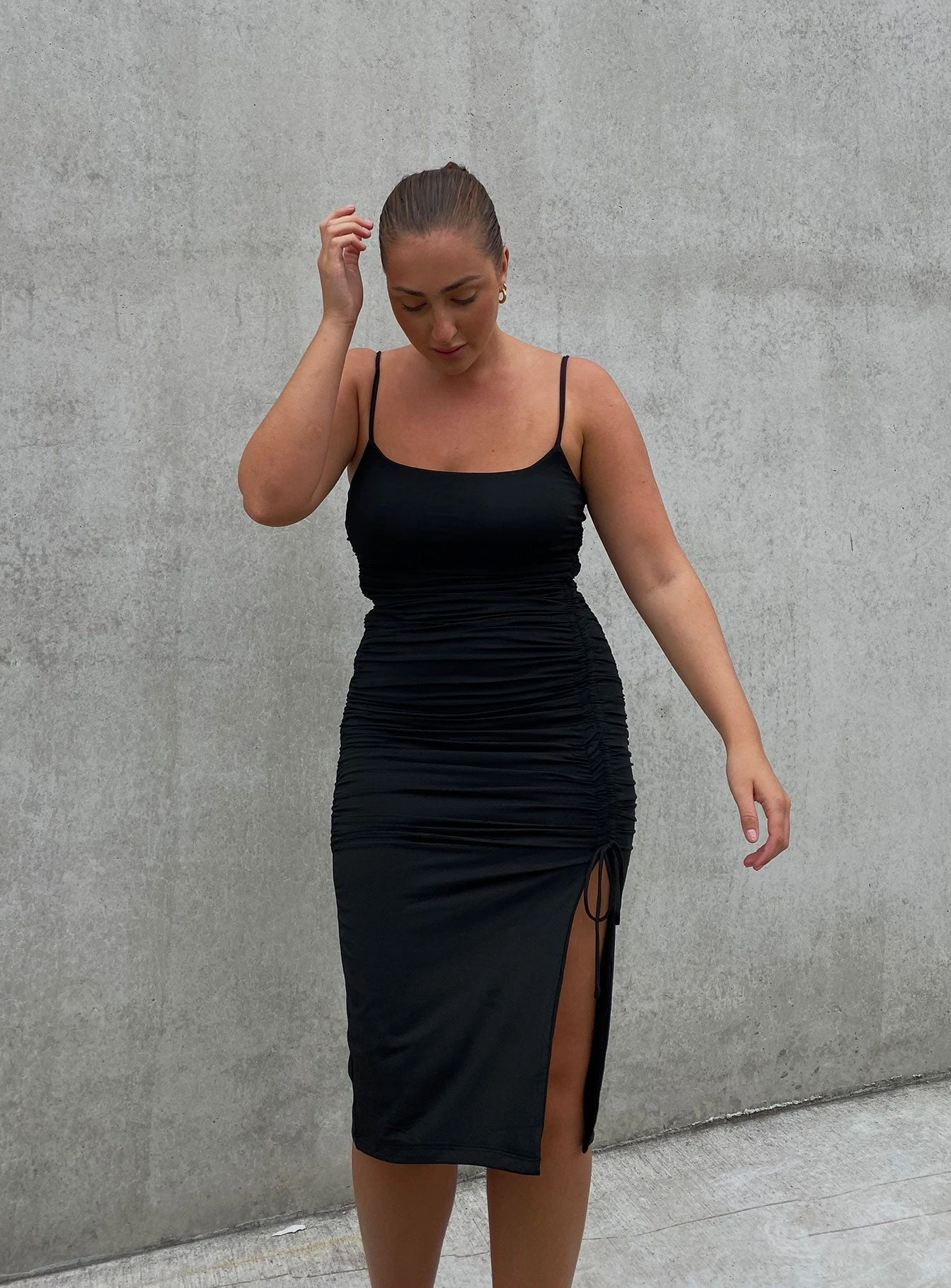 Princess Polly Adalee Midi Dress Black 3 Princess Polly Adalee Midi Dress Black