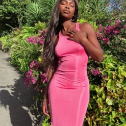 Everlast Midi Dress Hot Pink -Cheap Clothifyx Store EVERLAST MINI DRESS HOT PINK