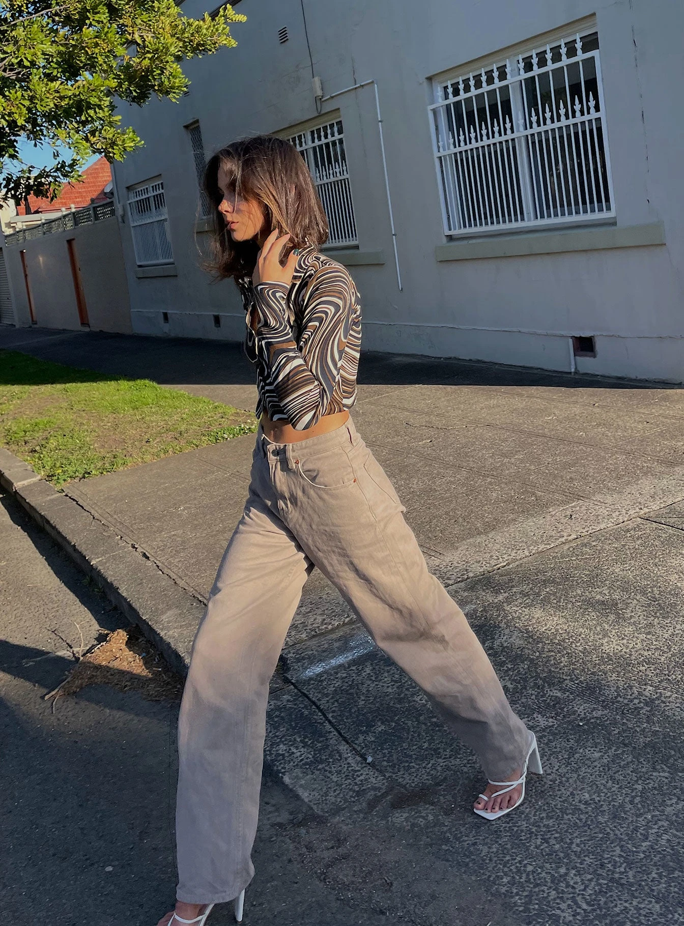 Motel Parallel Jeans Burnt Olive 8 Motel Parallel Jeans Burnt Olive - Image 6