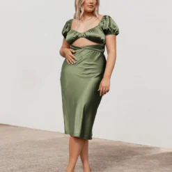 Princess Polly Nakita Midi Dress Khaki 13 Princess Polly Nakita Midi Dress Khaki -Cheap Clothifyx Store Nakita Midi Dress Khaki 3