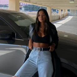 Princess Polly Oxford Mom Jeans Mid Wash Denim